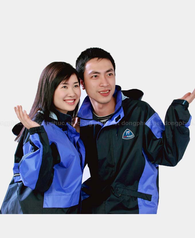 Quần áo mưa siêu nhẹ vải caro Đài Loan | Ao mua bo
